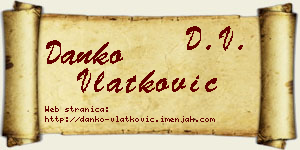 Danko Vlatković vizit kartica